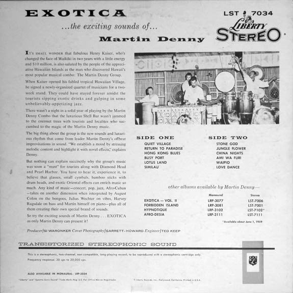 Martin Denny : Exotica (LP,Album,Stereo)