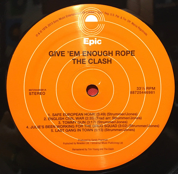 Clash, The : Give 'Em Enough Rope (LP,Album,Reissue,Remastered)