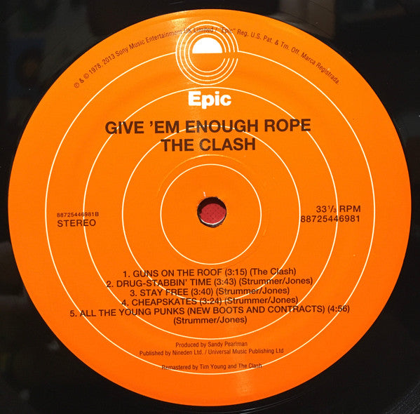 Clash, The : Give 'Em Enough Rope (LP,Album,Reissue,Remastered)