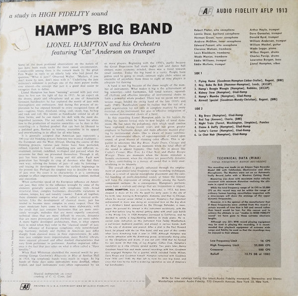 Lionel Hampton And His Orchestra : Hamp's Big Band (LP,Album,Mono)