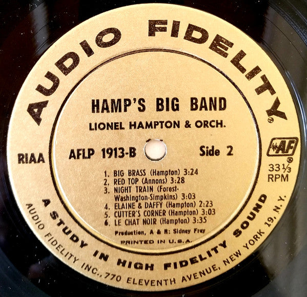 Lionel Hampton And His Orchestra : Hamp's Big Band (LP,Album,Mono)