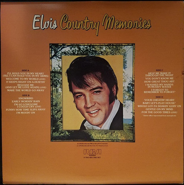 Elvis Presley : Country Memories (LP,Compilation,Club Edition)