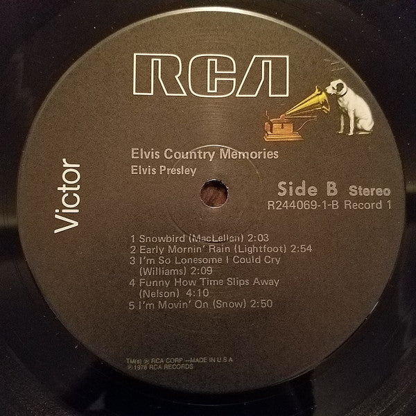 Elvis Presley : Country Memories (LP,Compilation,Club Edition)