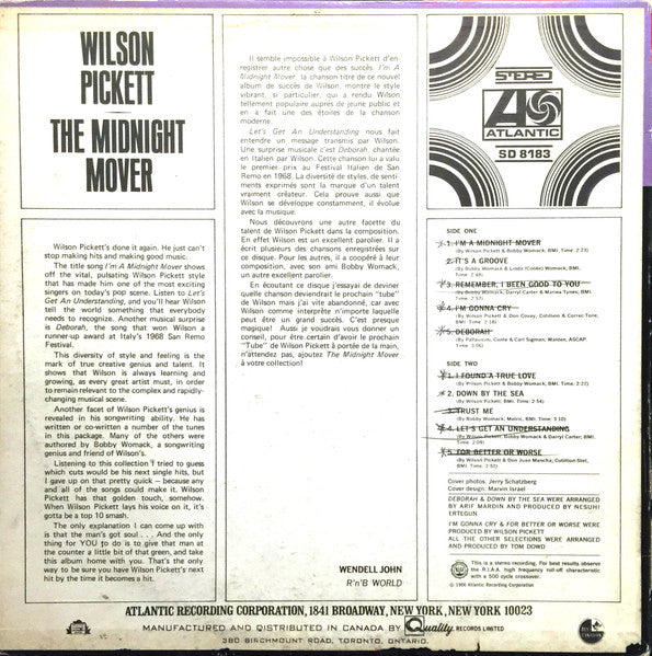 Wilson Pickett : The Midnight Mover (LP,Album,Stereo)