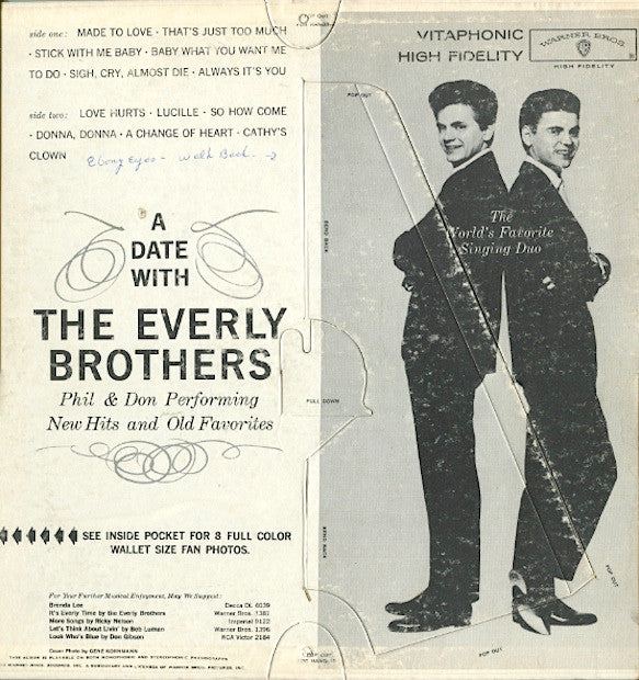 Everly Brothers : A Date With The Everly Brothers (LP,Album,Mono)