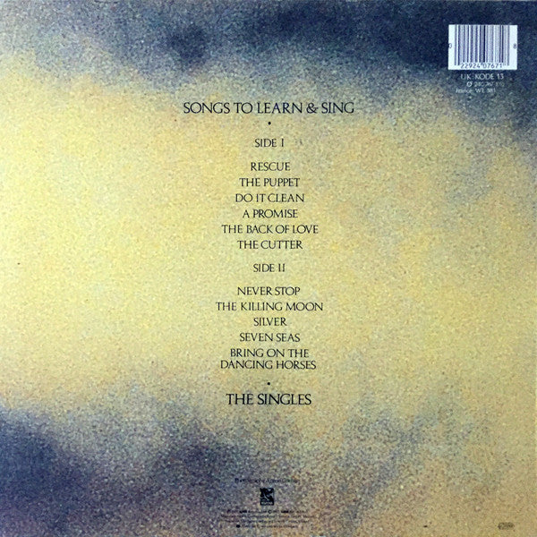 Echo & The Bunnymen : Songs To Learn & Sing (LP,Compilation,Stereo)