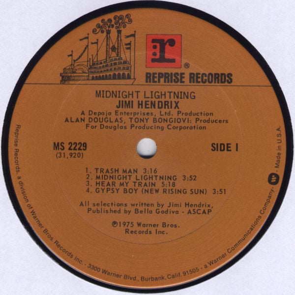 Jimi Hendrix : Midnight Lightning (LP,Album)