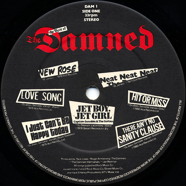 Damned, The : Another Great Record From The Damned: The Best Of The Damned (LP,Compilation,Stereo)