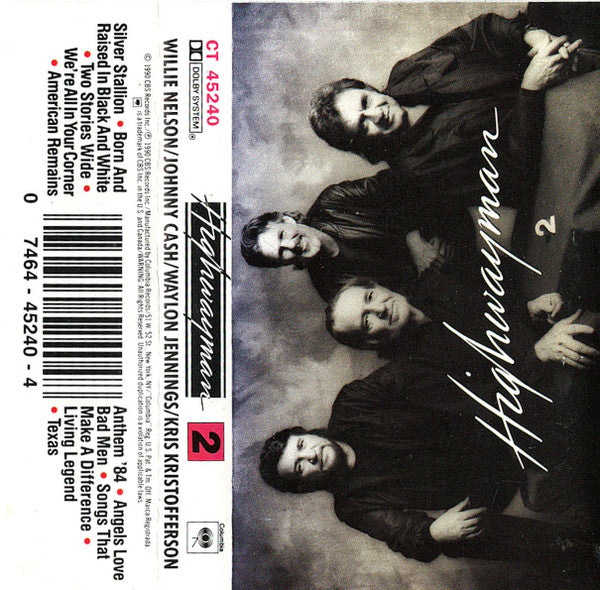 Waylon Jennings, Willie Nelson, Johnny Cash, Kris Kristofferson : Highwayman  2 (Album,Stereo)