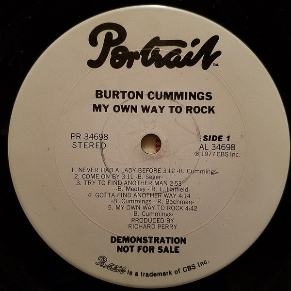 Burton Cummings : My Own Way To Rock (LP,Album,Promo)