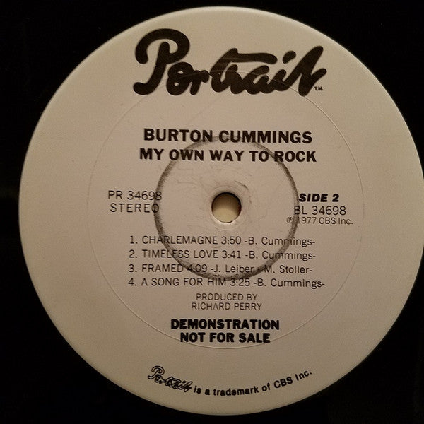 Burton Cummings : My Own Way To Rock (LP,Album,Promo)