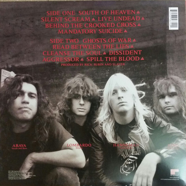 Slayer : South Of Heaven (LP,Album,Reissue,Remastered)