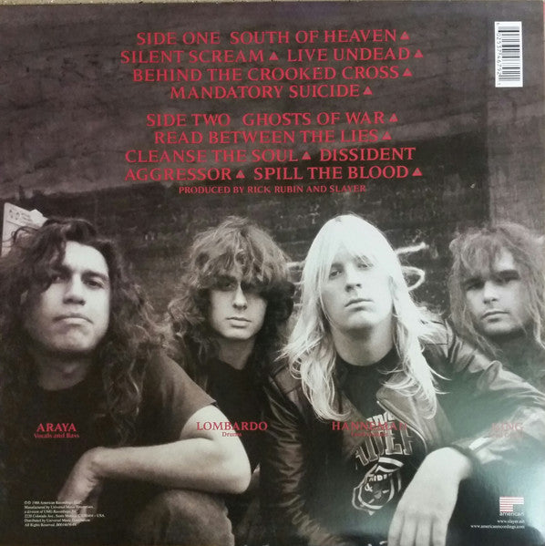Slayer : South Of Heaven (LP,Album,Reissue,Remastered)