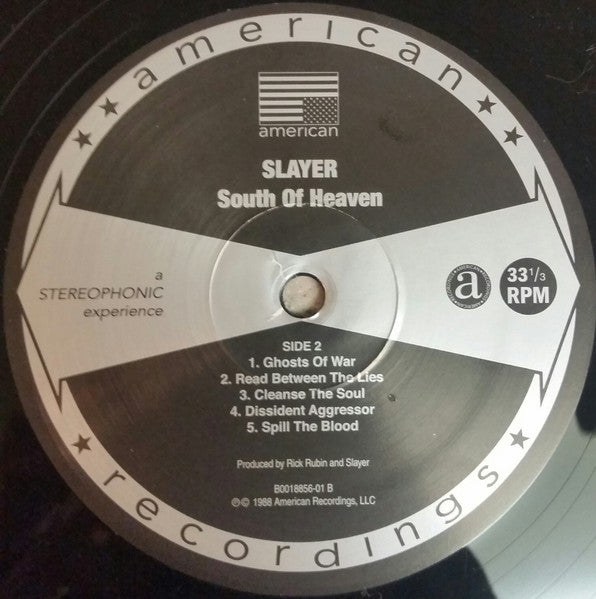 Slayer : South Of Heaven (LP,Album,Reissue,Remastered)