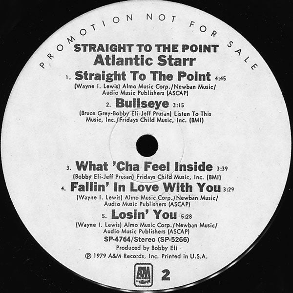 Atlantic Starr : Straight To The Point (LP,Album,Promo)