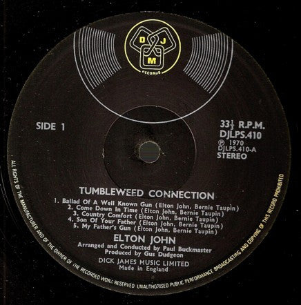 Elton John : Tumbleweed Connection (LP,Album)