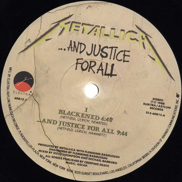 Metallica : ...And Justice For All (LP,Album,Stereo)