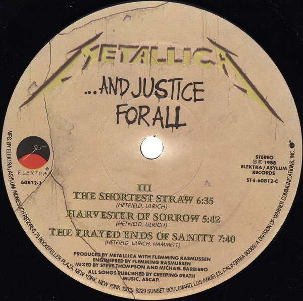 Metallica : ...And Justice For All (LP,Album,Stereo)