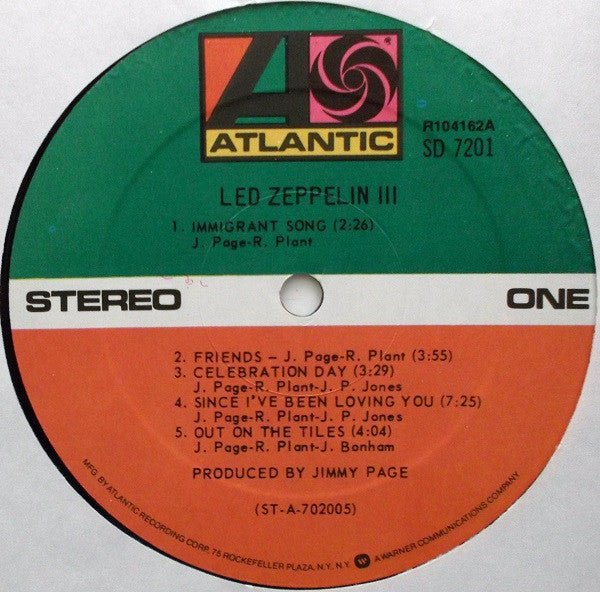 Led Zeppelin : Led Zeppelin III (LP,Album,Club Edition,Reissue)