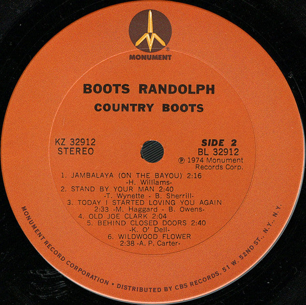 Boots Randolph : Country Boots (LP,Album)