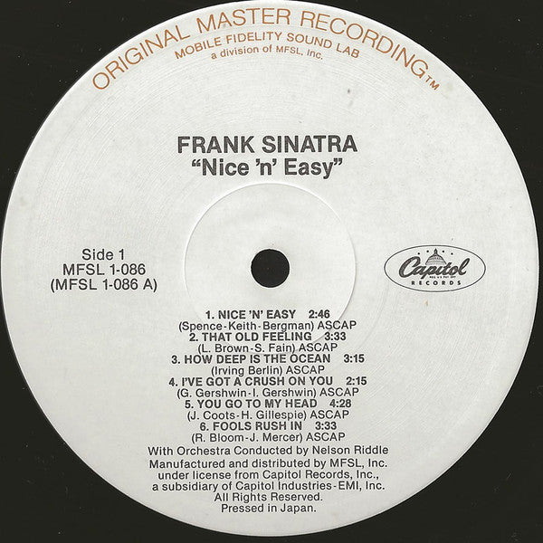Frank Sinatra : Nice 'N' Easy (LP,Album,Reissue,Remastered)