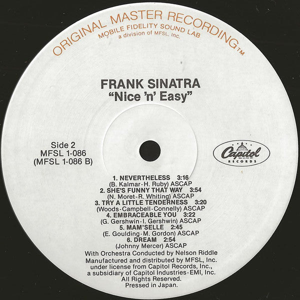 Frank Sinatra : Nice 'N' Easy (LP,Album,Reissue,Remastered)