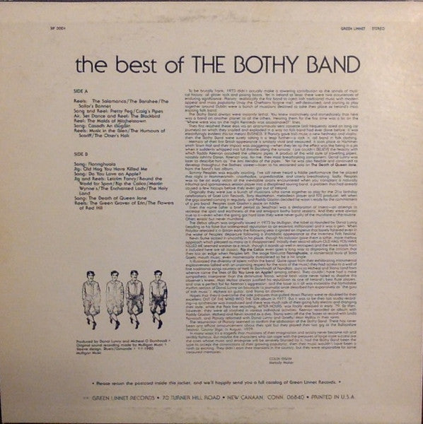 Bothy Band, The : The Best Of The Bothy Band (LP,Compilation,Stereo)