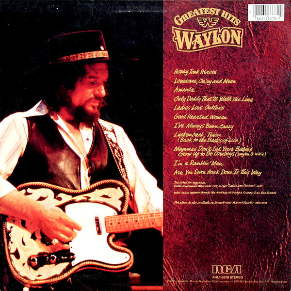 Waylon Jennings : Greatest Hits (LP,Compilation,Repress)
