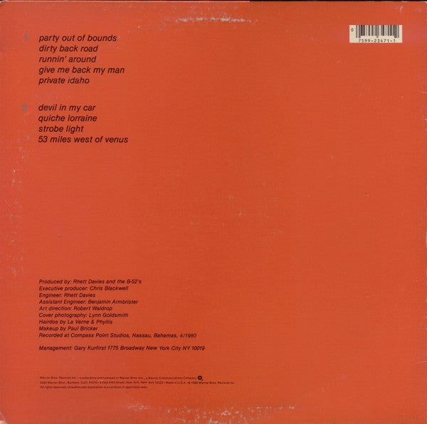 B-52's, The : Wild Planet (LP,Album)