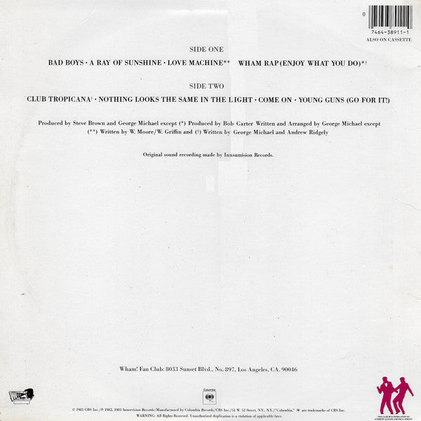 Wham! : Fantastic (LP,Album)