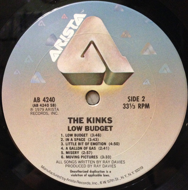 Kinks, The : Low Budget (LP,Album)