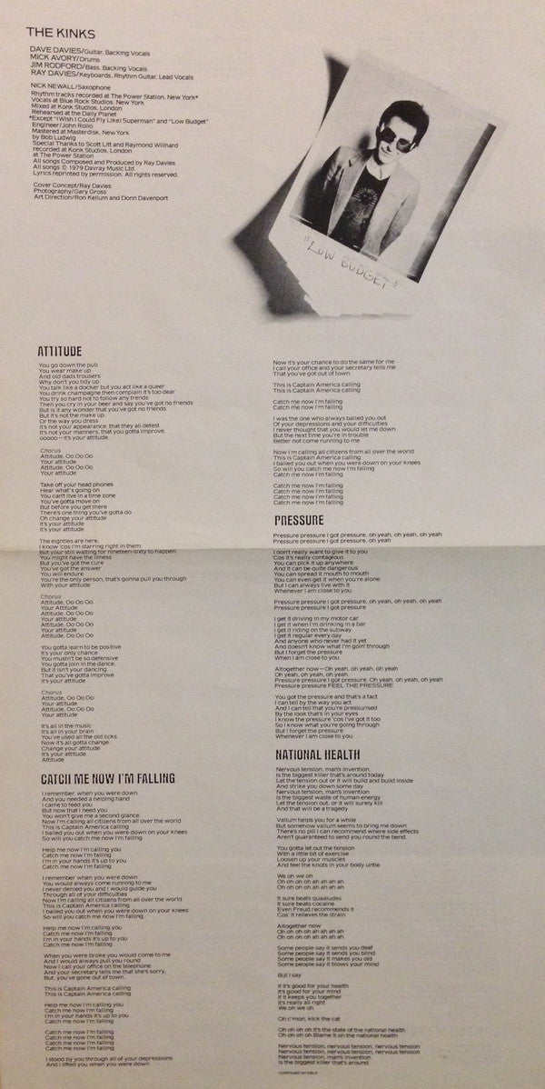 Kinks, The : Low Budget (LP,Album)