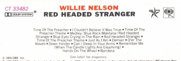 Willie Nelson : Red Headed Stranger (Album,Reissue)