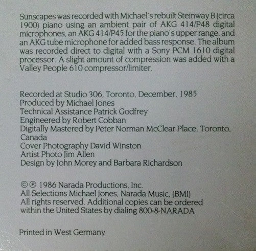 Michael Jones : Sunscapes (LP,Album)