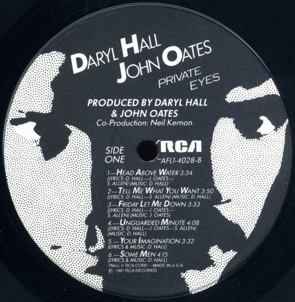 Daryl Hall & John Oates : Private Eyes (LP,Album,Stereo)