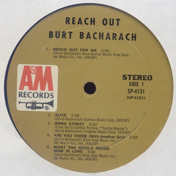 Burt Bacharach : Reach Out (LP,Album,Stereo)