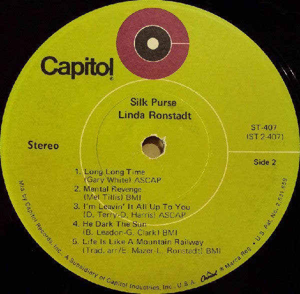 Linda Ronstadt : Silk Purse (LP,Album,Stereo)
