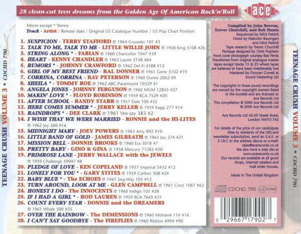 Various : Teenage Crush Vol.3 (Compilation)