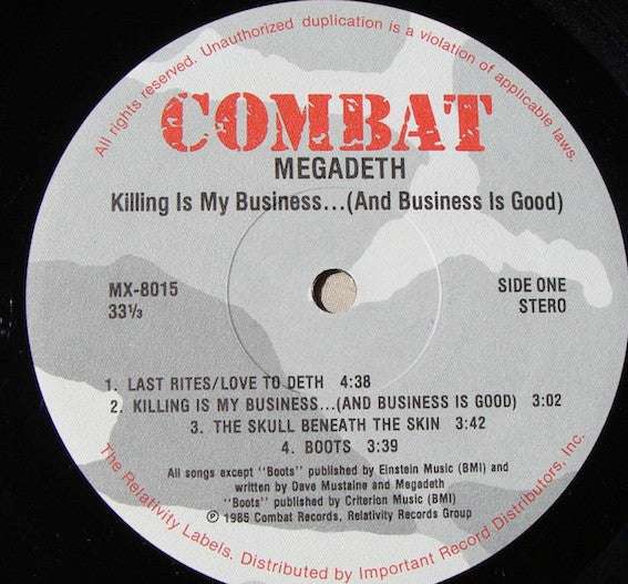 Megadeth : Killing Is My Business... And Business Is Good! (LP,Album,Stereo)