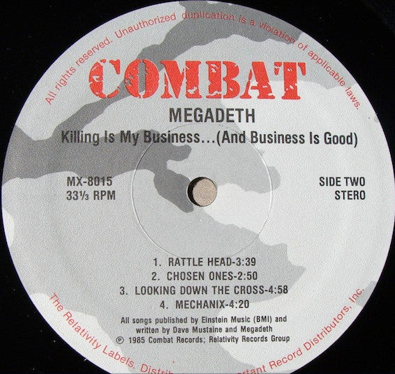 Megadeth : Killing Is My Business... And Business Is Good! (LP,Album,Stereo)