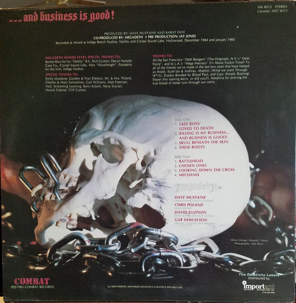 Megadeth : Killing Is My Business... And Business Is Good! (LP,Album,Stereo)