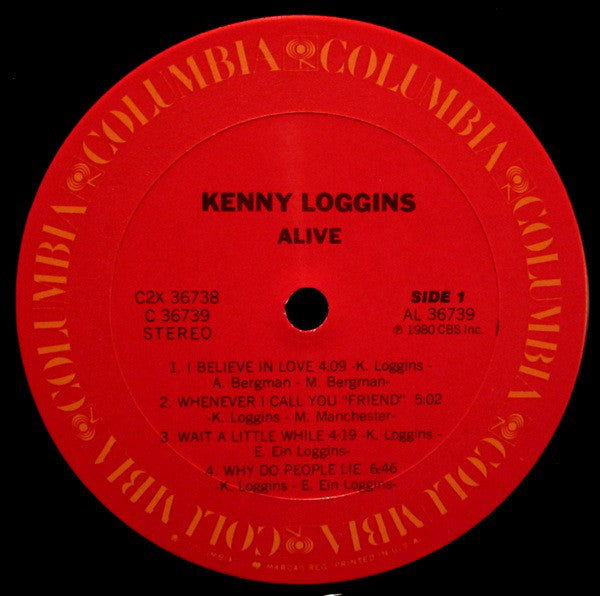 Kenny Loggins : Alive (LP,Album)