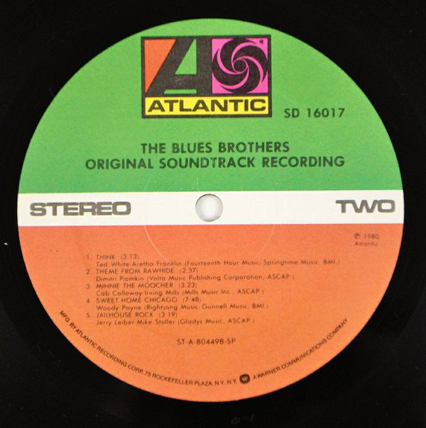 Blues Brothers, The : The Blues Brothers (Original Soundtrack Recording) (LP,Album,Stereo)