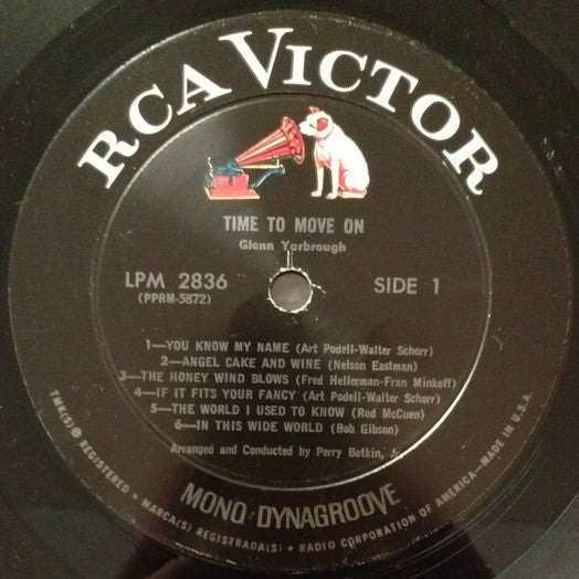 Glenn Yarbrough : Time To Move On (LP,Album,Mono)