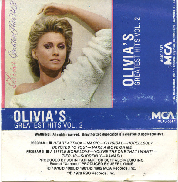 Olivia Newton-John : Olivia's Greatest Hits Vol. 2 (Compilation)