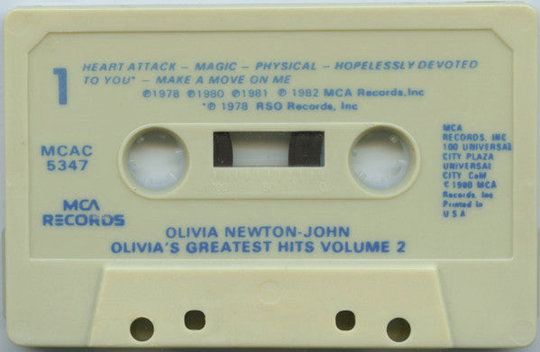 Olivia Newton-John : Olivia's Greatest Hits Vol. 2 (Compilation)