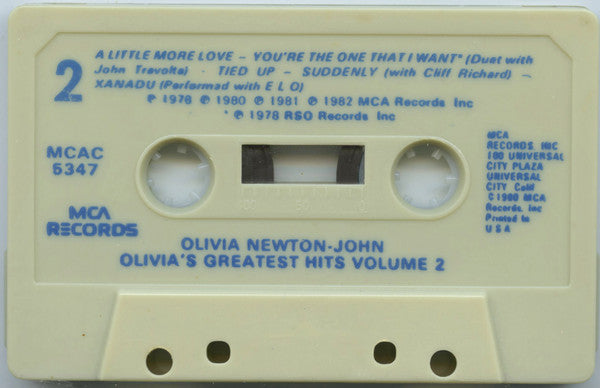 Olivia Newton-John : Olivia's Greatest Hits Vol. 2 (Compilation)