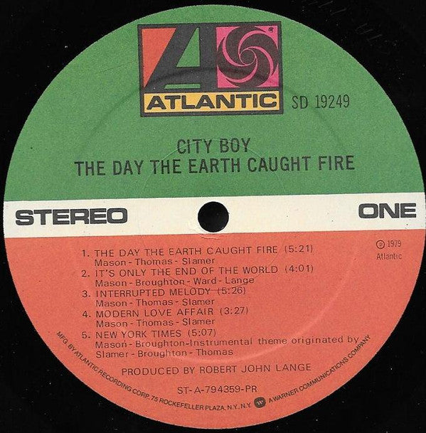 City Boy : The Day The Earth Caught Fire (LP,Album)