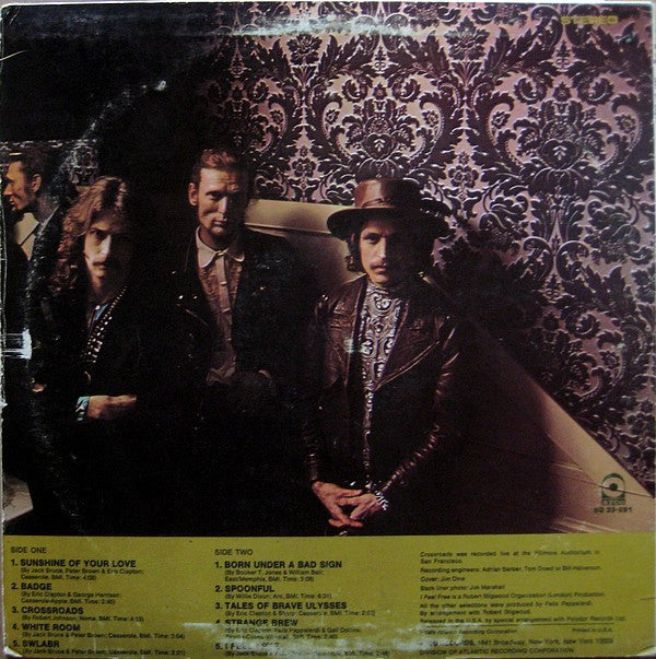 Cream (2) : Best Of Cream (LP,Compilation,Stereo)