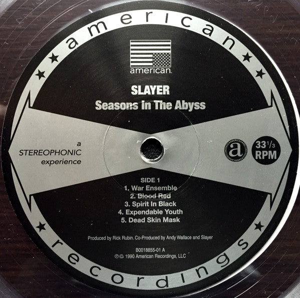 Slayer : Seasons In The Abyss (LP,Album,Limited Edition,Numbered,Reissue,Remastered)